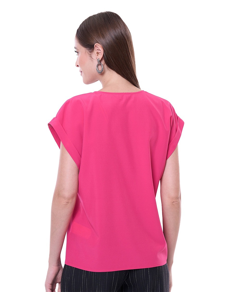 Blusa mujer manga corta para mujer 4