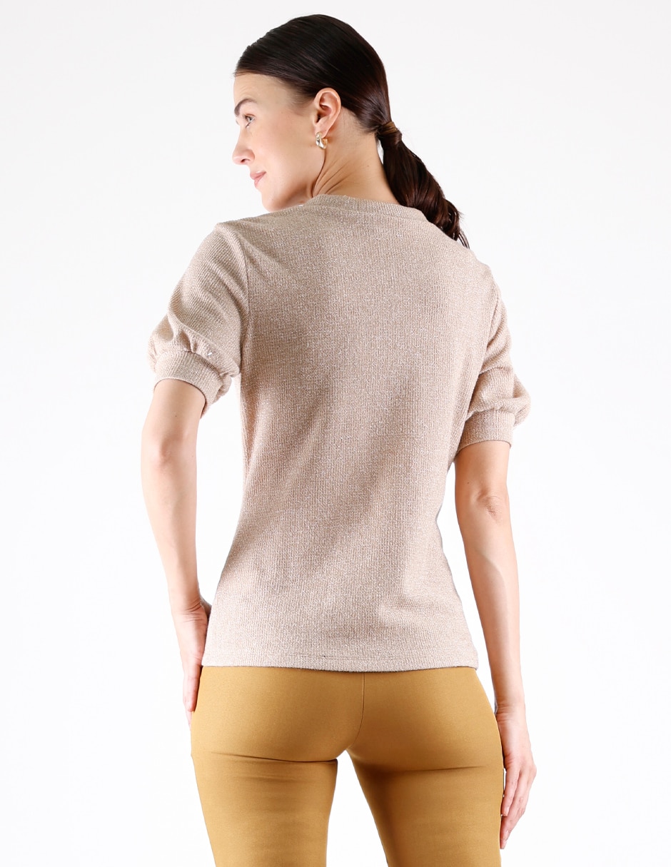 Blusa manga corta para mujer 4