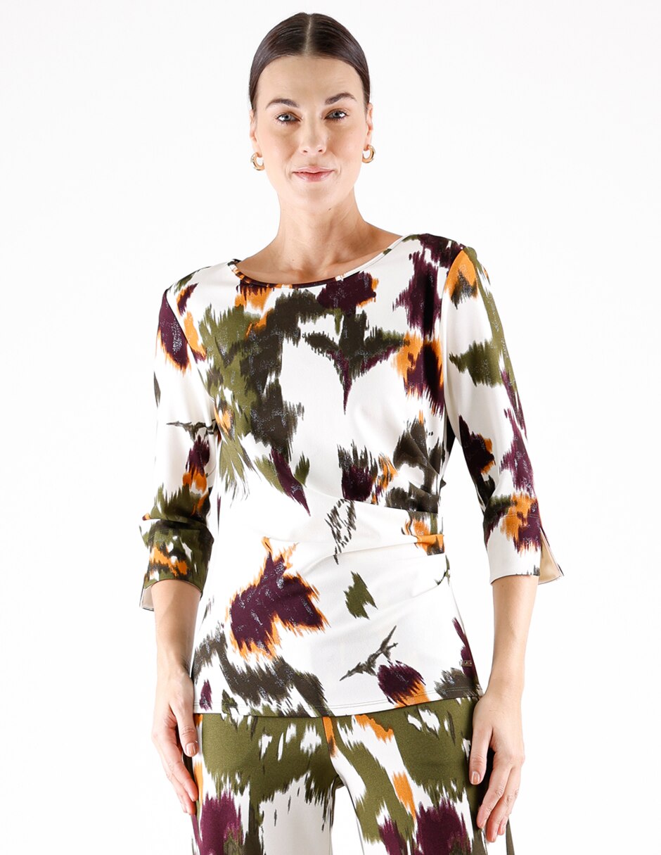 Blusa manga 3/4 para mujer