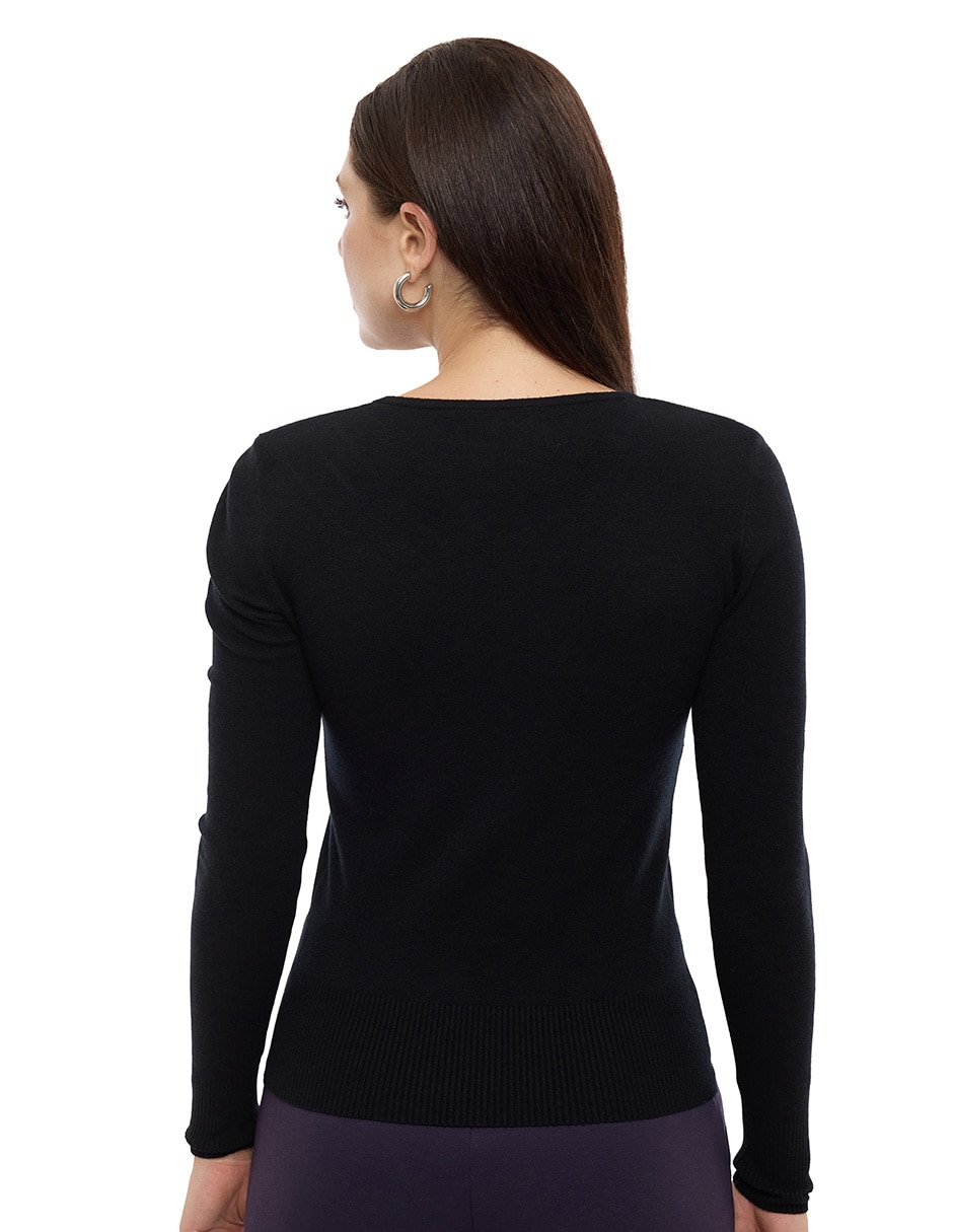 Suéter cuello redondo para mujer 3