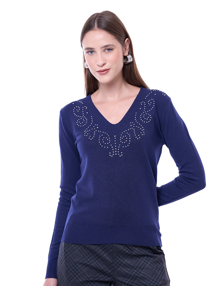 Suéter cuello v para mujer Suéter cuello v para mujer