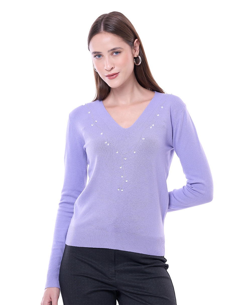 Suéter cuello v para mujer Suéter cuello v para mujer