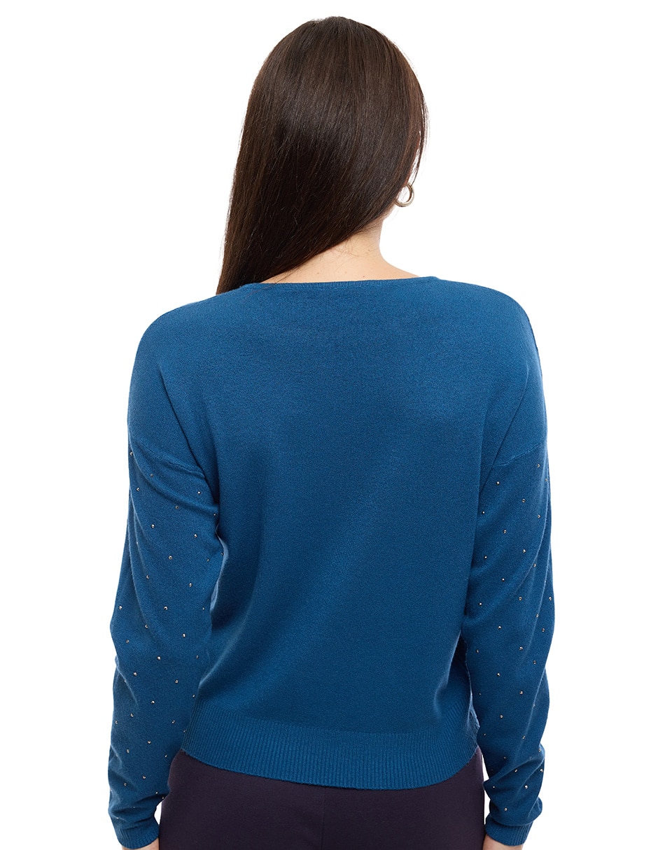 Suéter cuello redondo para mujer 4