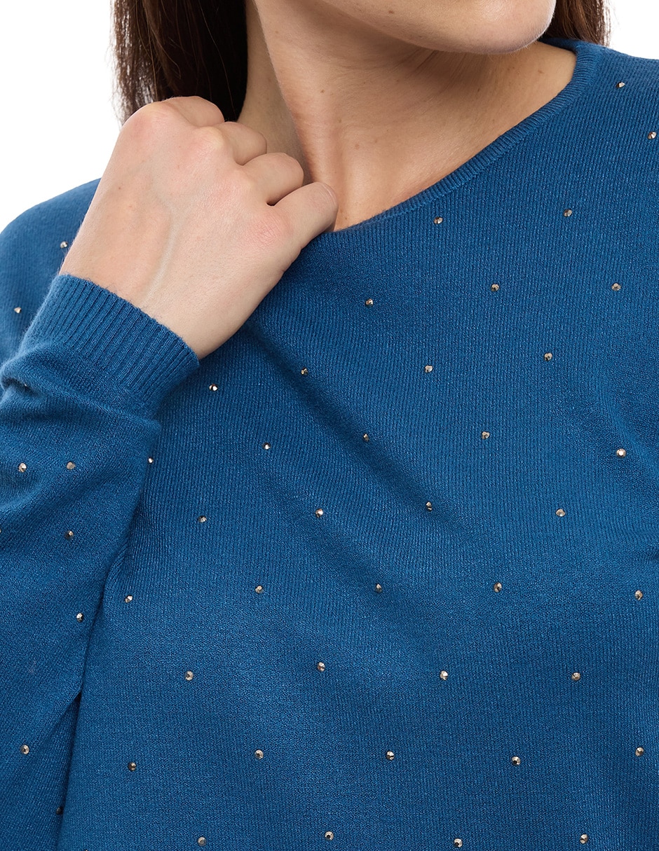 Suéter cuello redondo para mujer 2