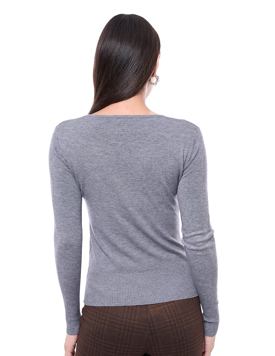 Suéter cuello redondo para mujer 3