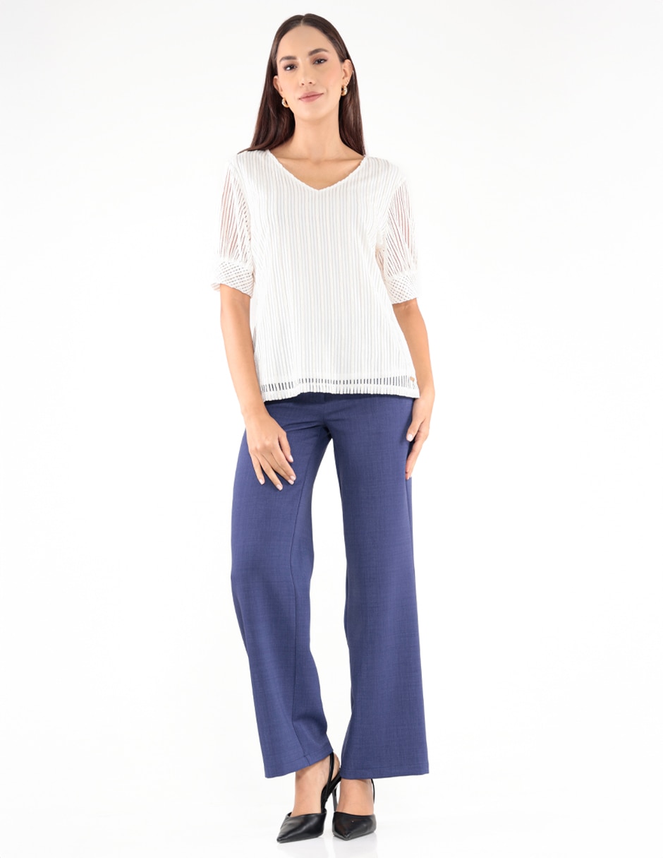 Blusa manga al codo para mujer 4
