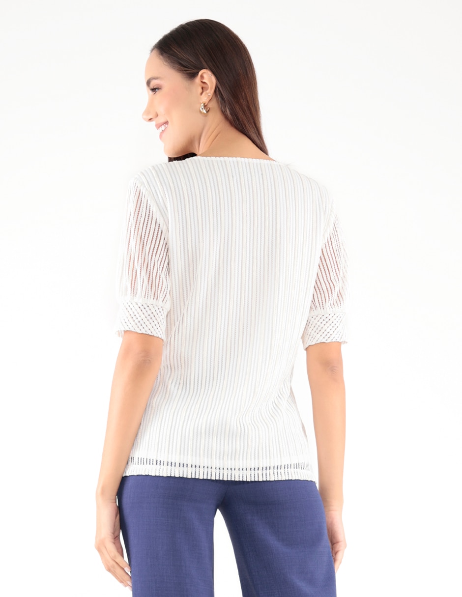 Blusa manga al codo para mujer 2