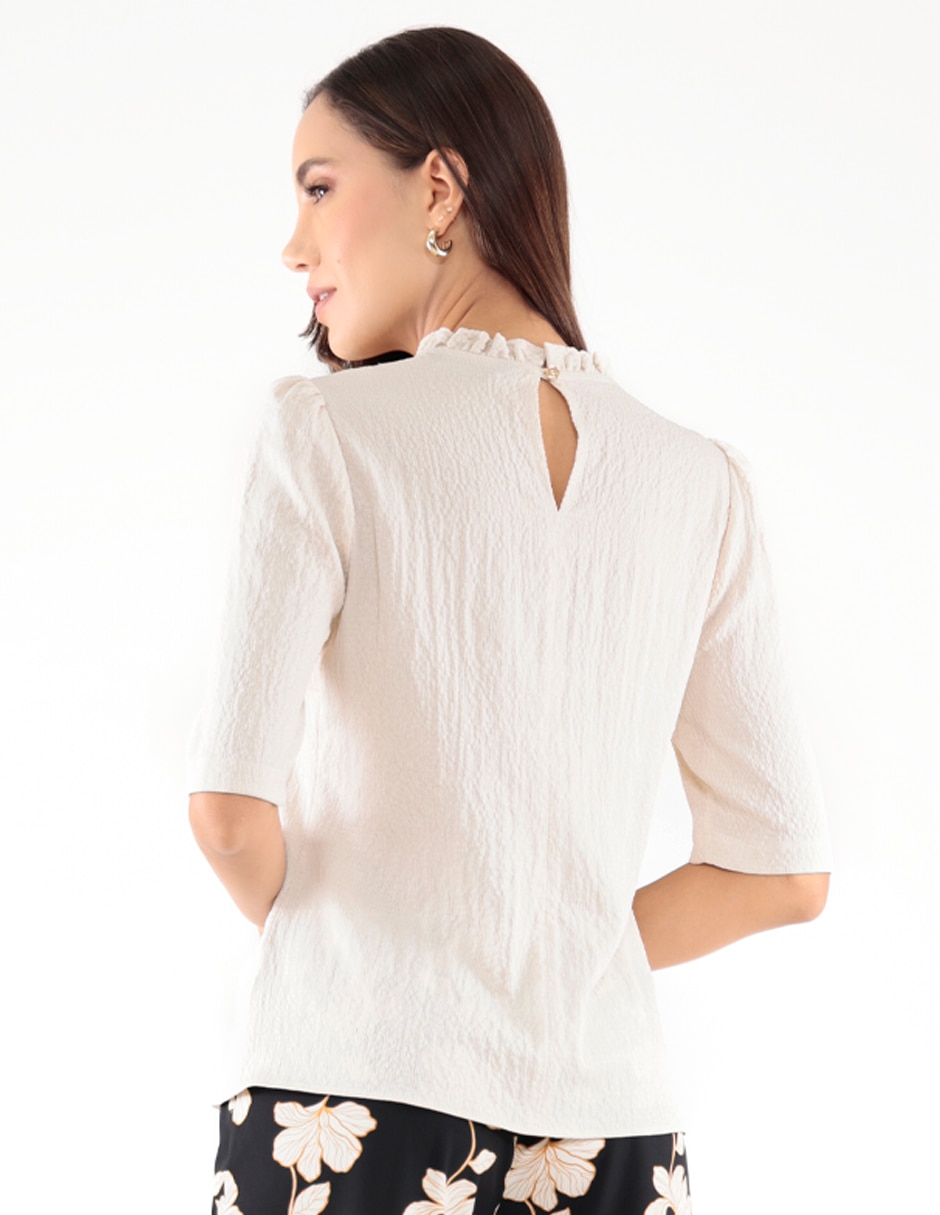 Blusa manga al codo para mujer 3