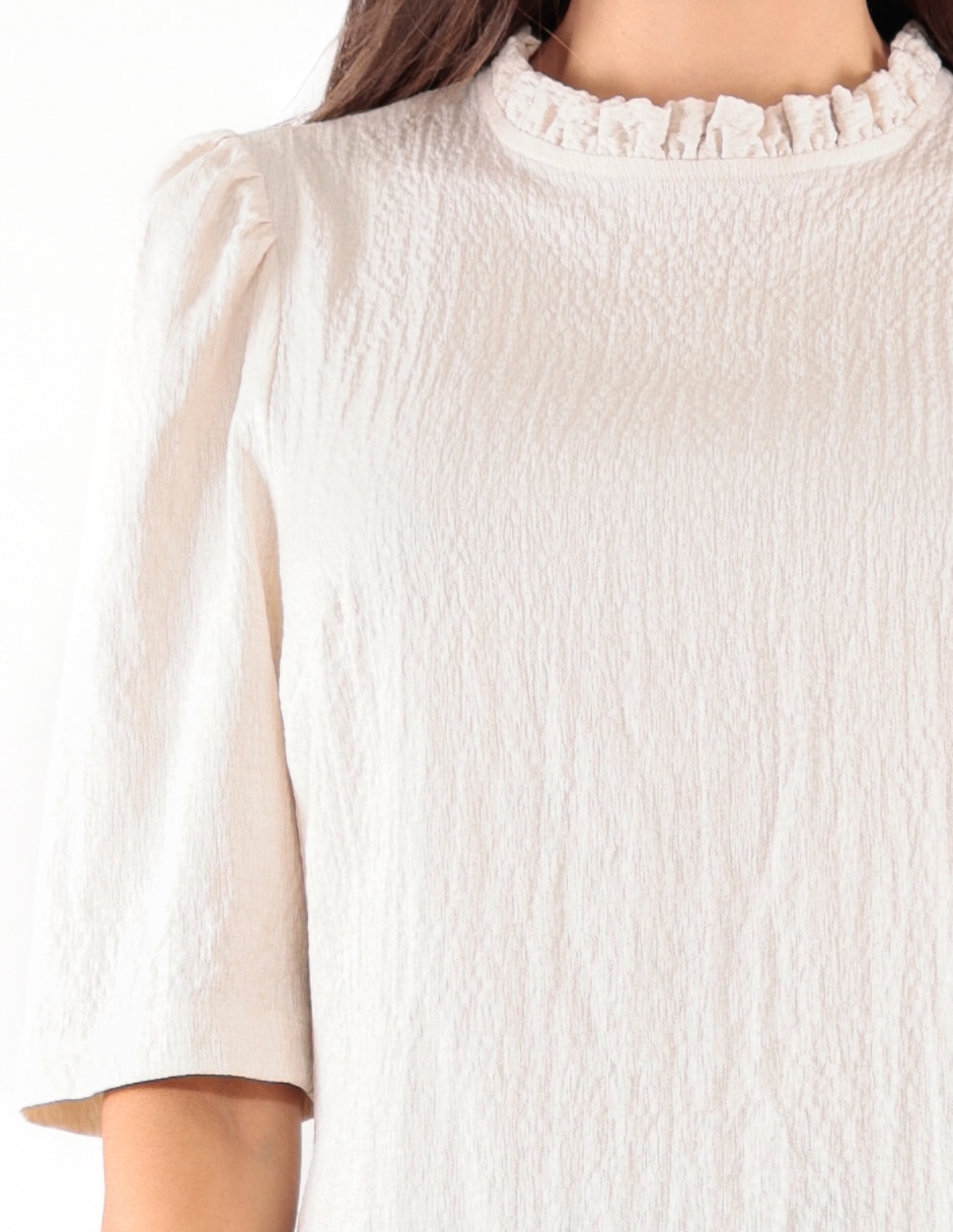 Blusa manga al codo para mujer 4