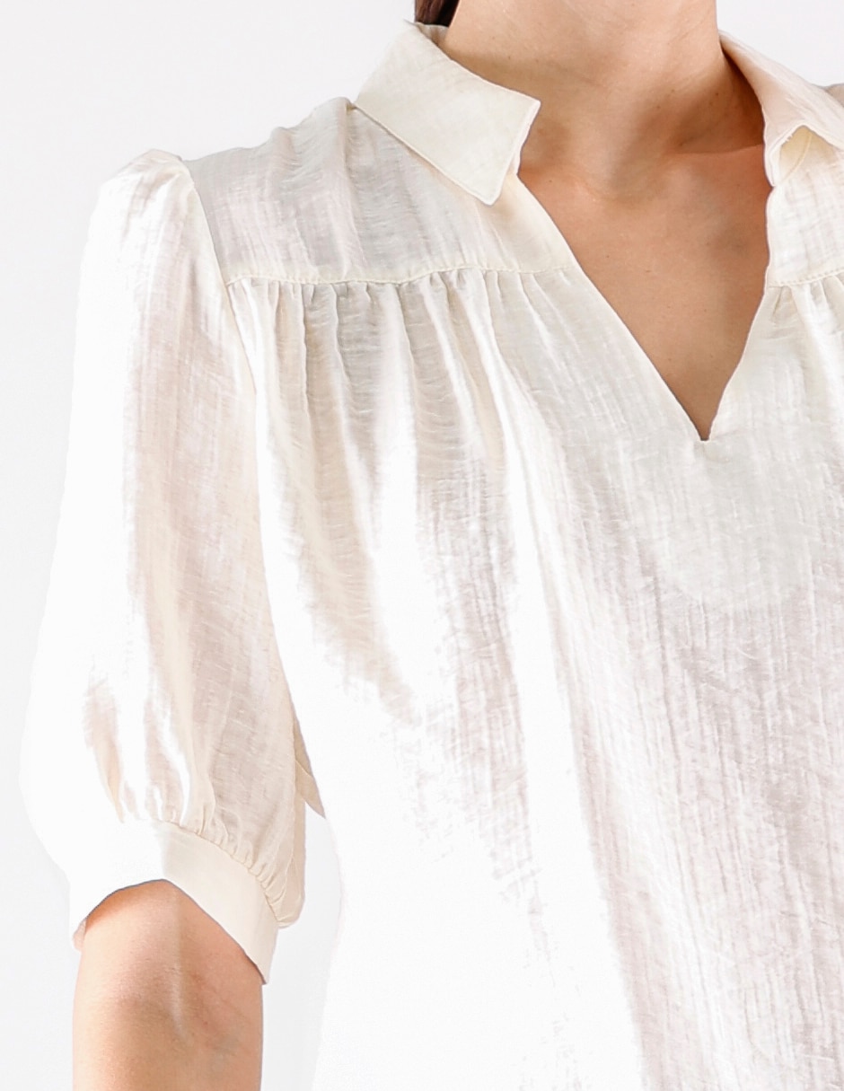 Blusa manga al codo para mujer 4