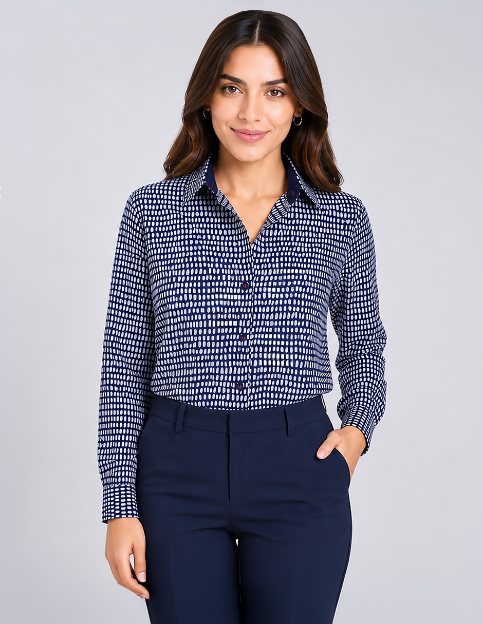 Blusa manga larga para mujer