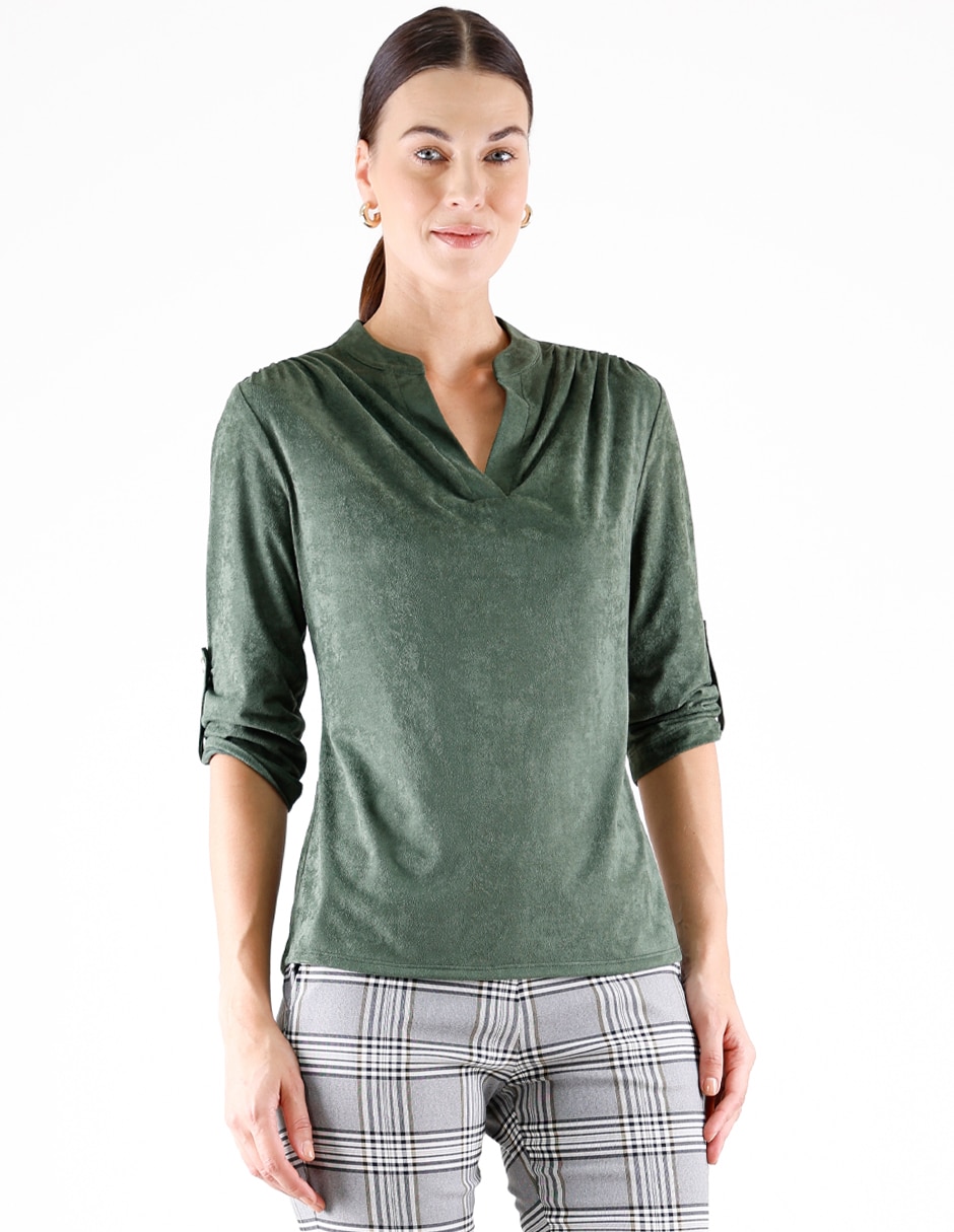 Blusa manga 3/4 para mujer Blusa manga 3/4 para mujer