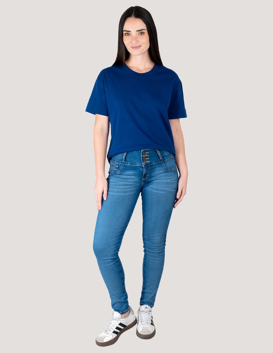 Jeans/Jegging/Jeans jogger Regular Skinny Cintura alta 112373652 Jeans Mujer para mujer