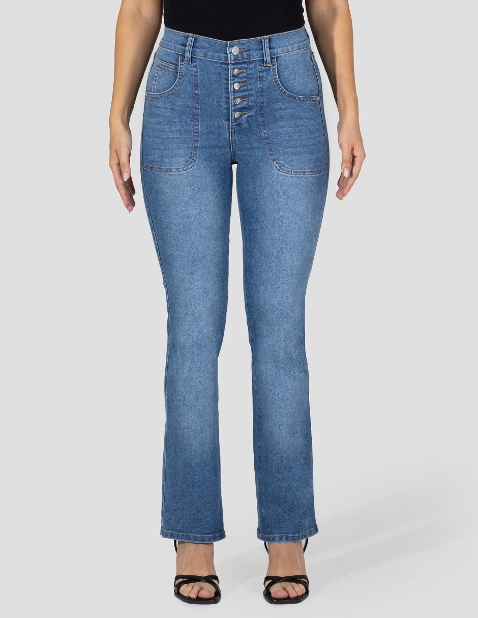 Jeans straight cintura alta para mujer Jeans straight cintura alta para mujer