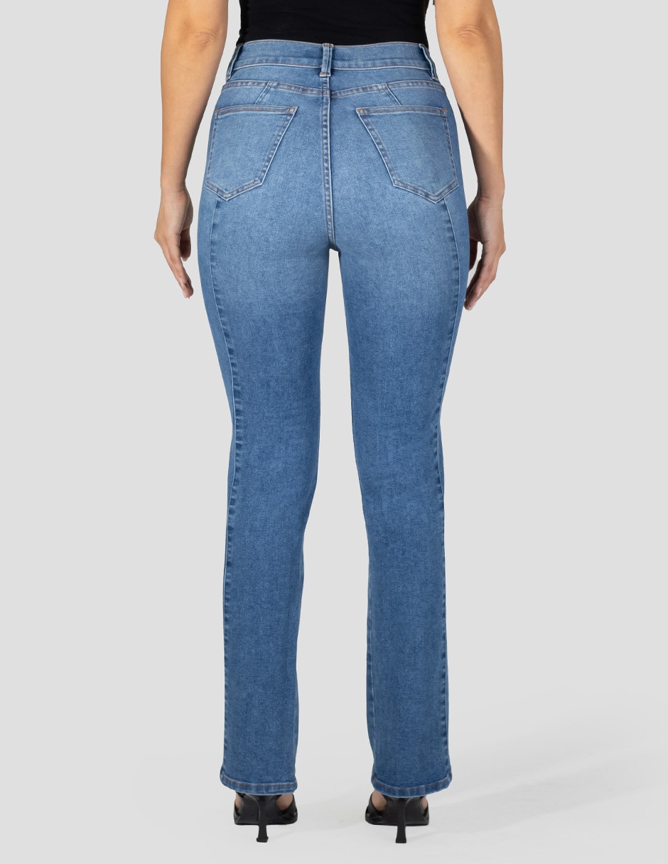 Jeans straight cintura alta para mujer 5