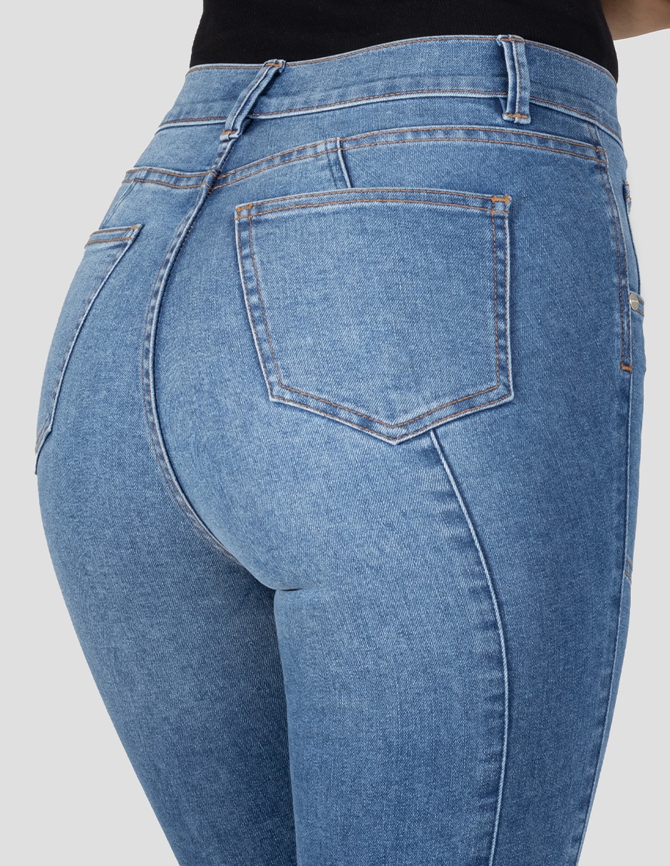 Jeans straight cintura alta para mujer 3