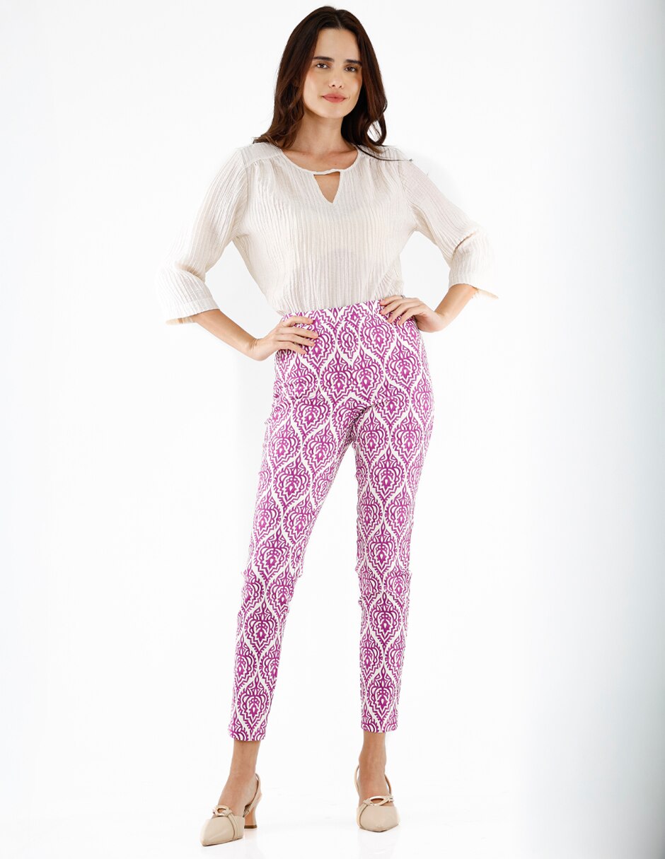 Pantalón aplioca regular para mujer 2
