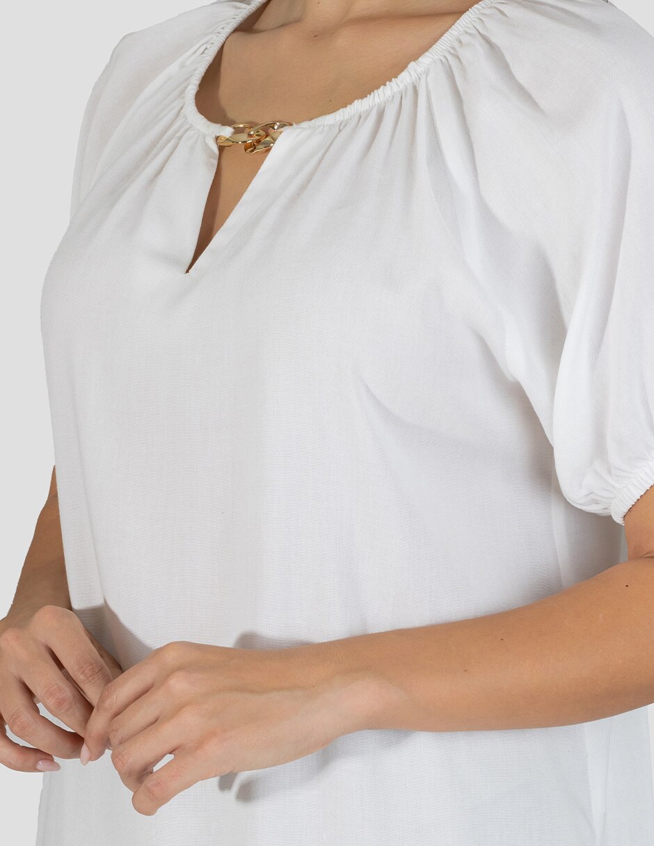 Blusa manga corta para mujer 4