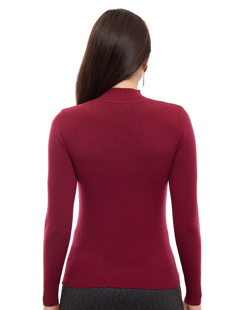 Suéter cuello alto para mujer 4