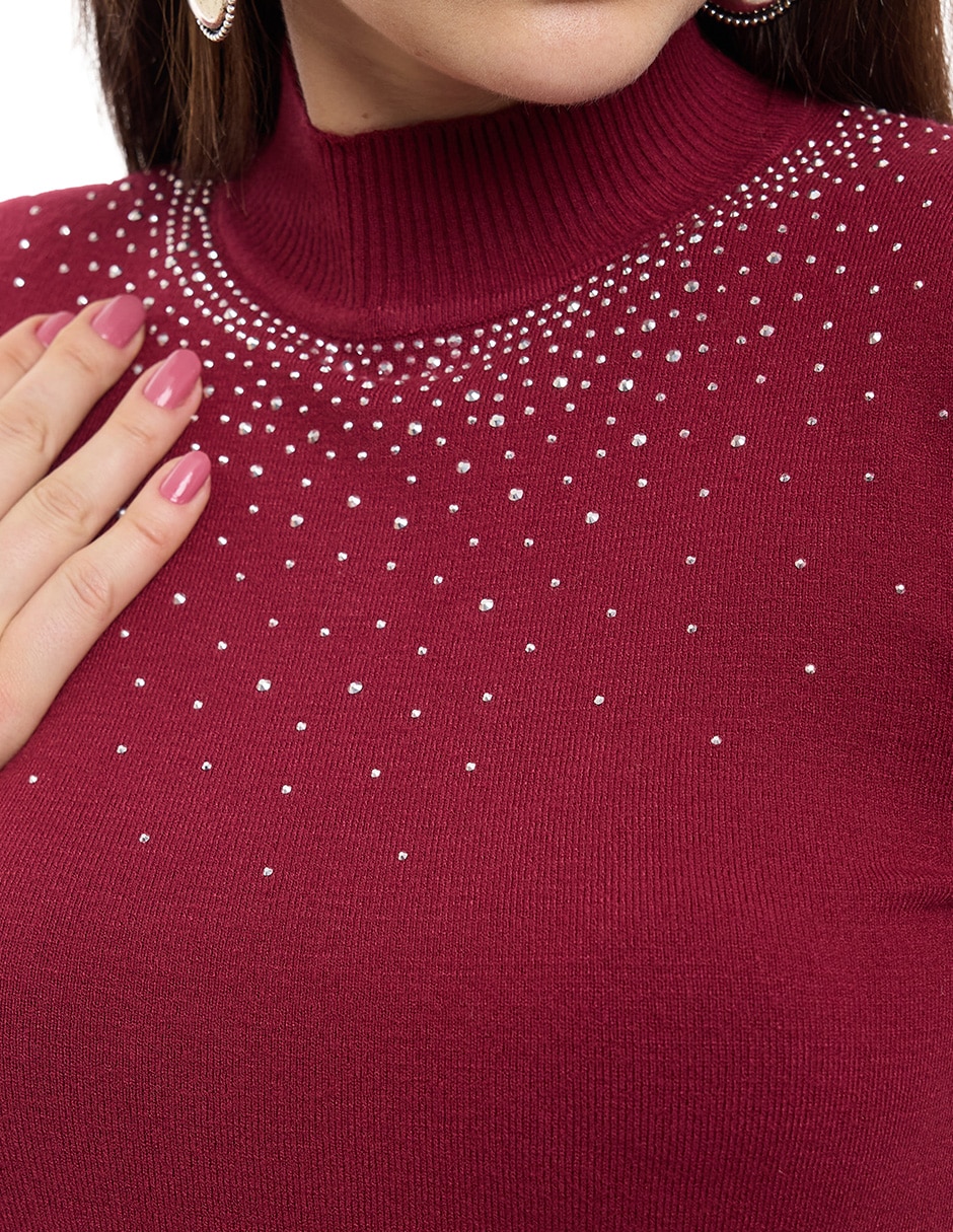 Suéter cuello alto para mujer 2