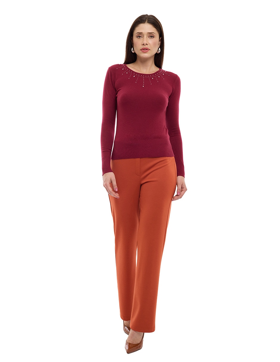 Suéter cuello redondo para mujer 3