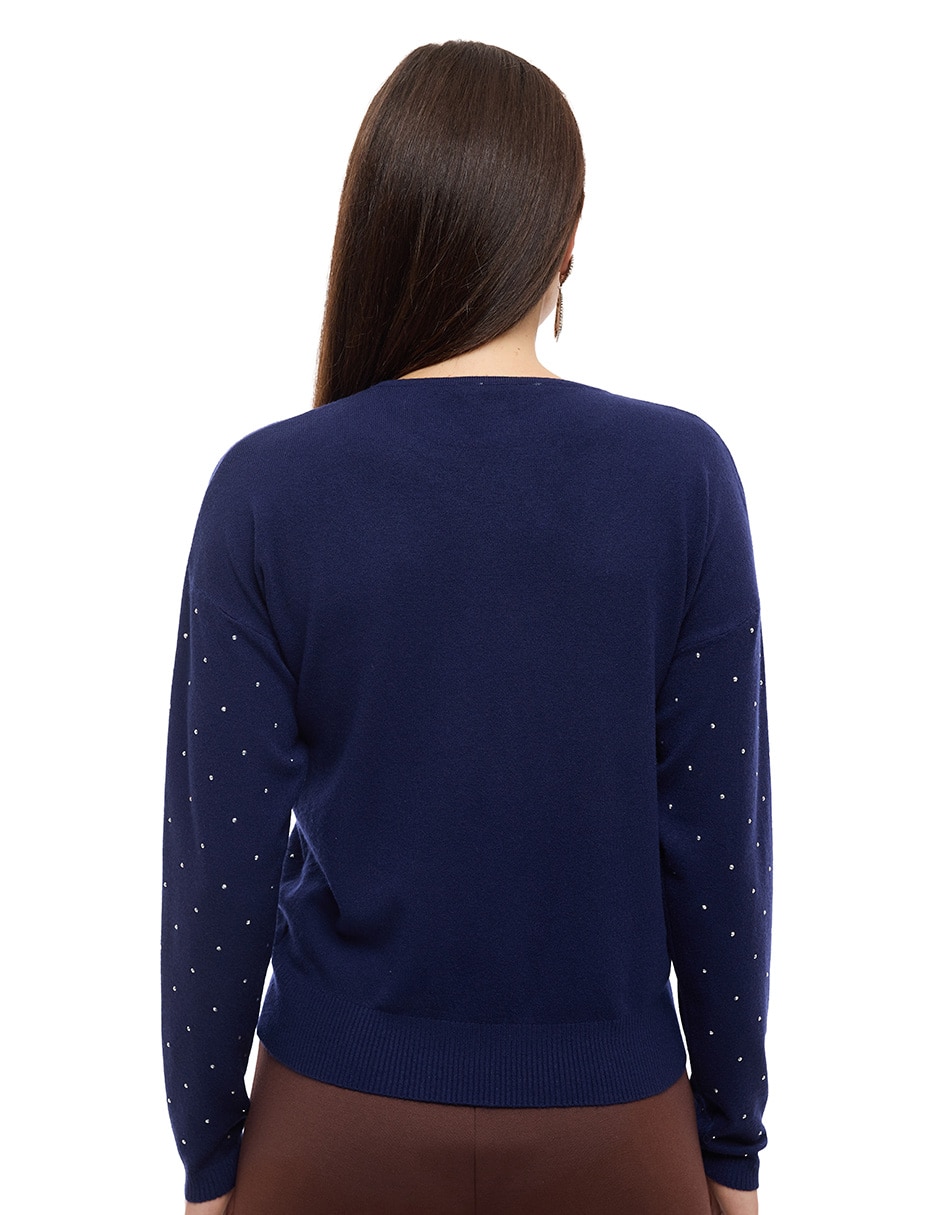 Suéter cuello redondo para mujer 2