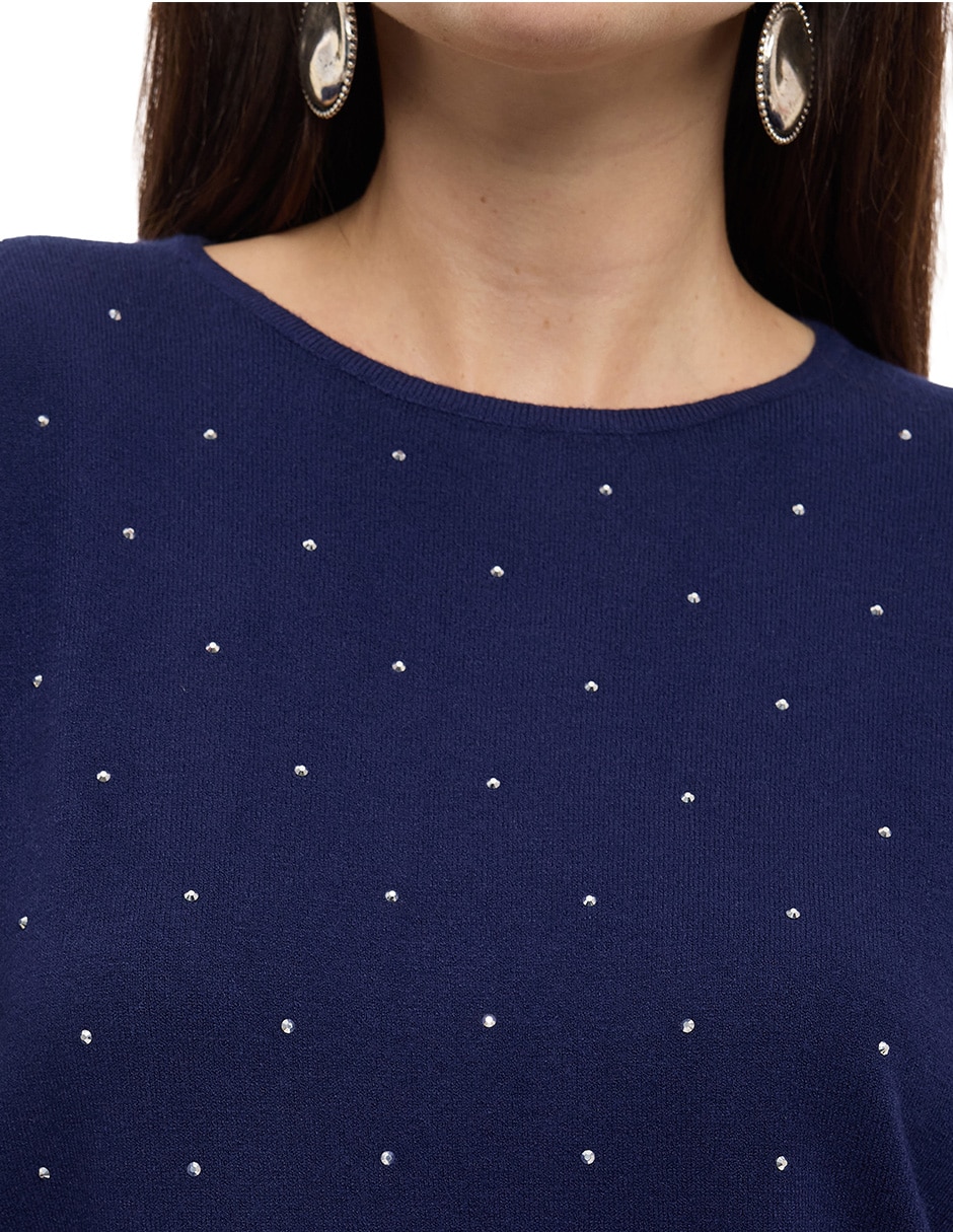 Suéter cuello redondo para mujer 4