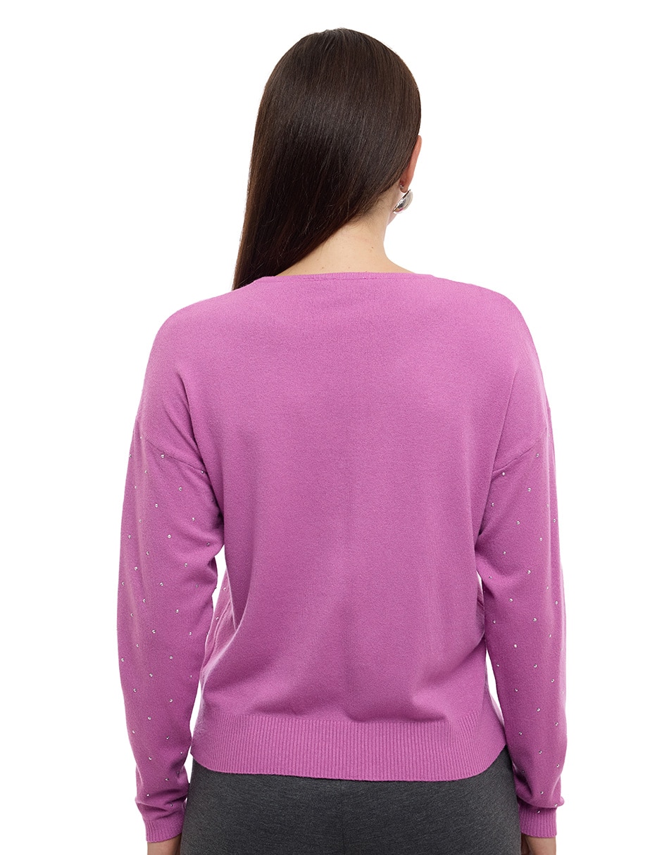 Suéter cuello redondo para mujer 2