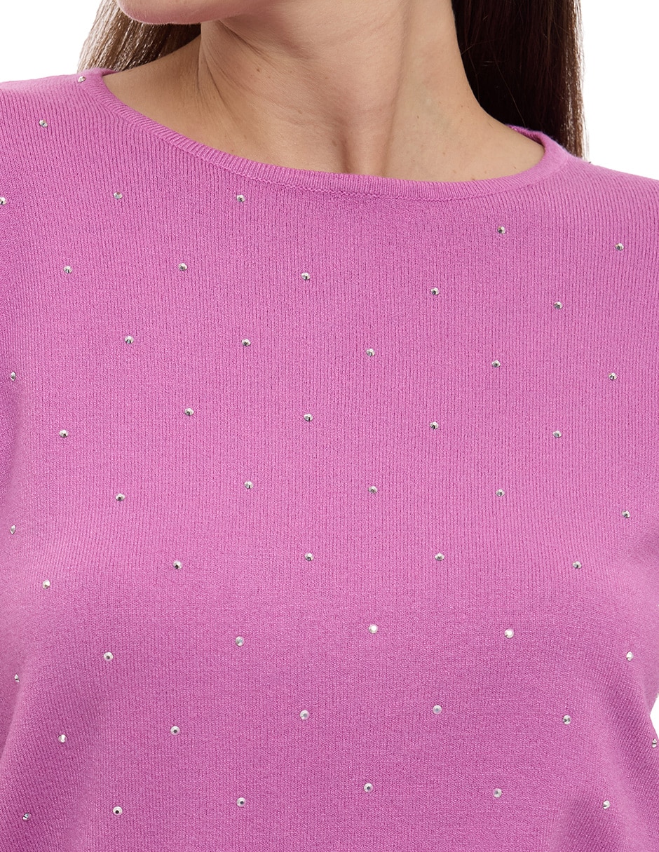 Suéter cuello redondo para mujer 4