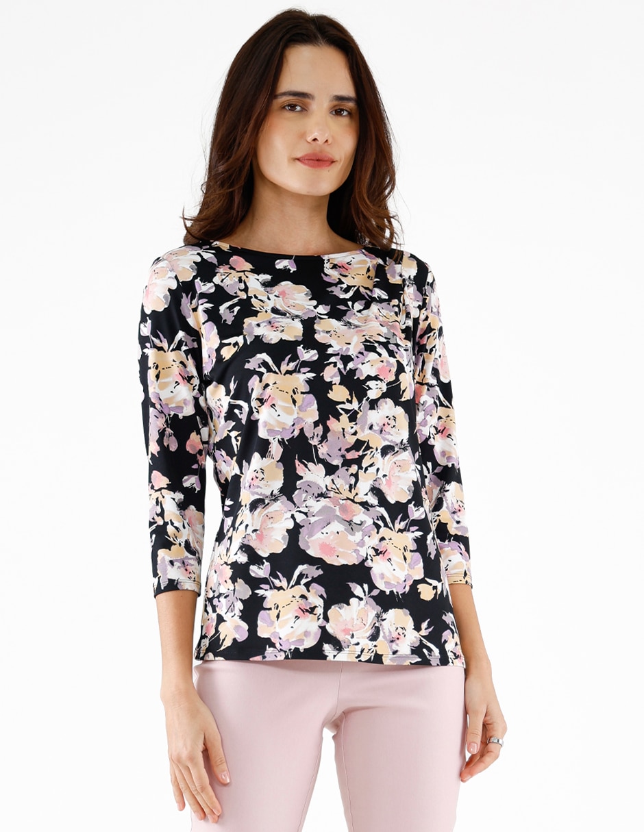 Blusa manga 3/4 para mujer