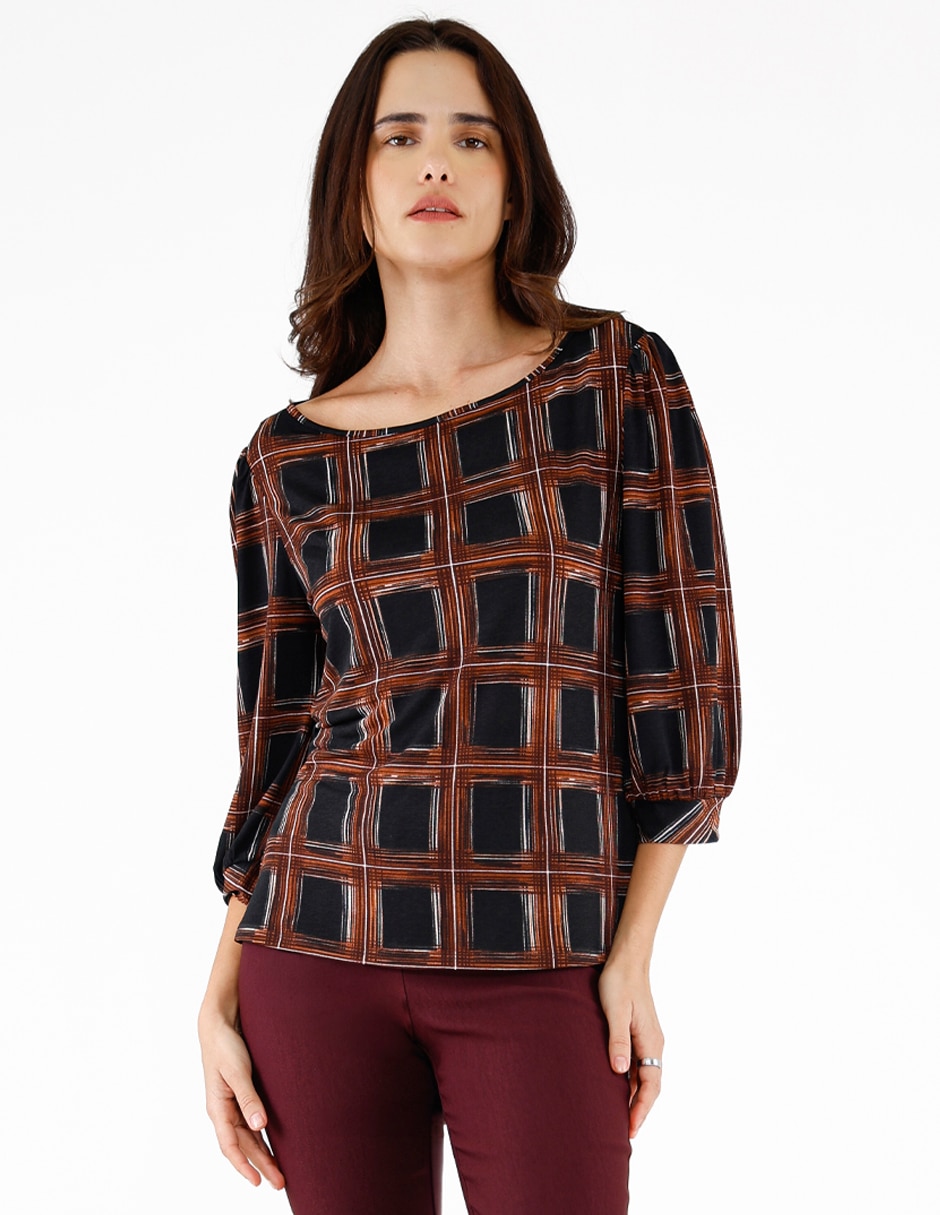 Blusa manga 3/4 para mujer Blusa manga 3/4 para mujer