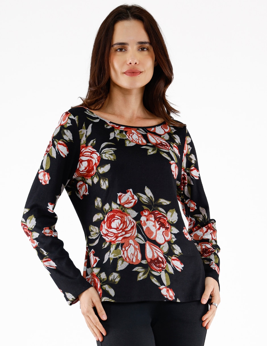 Blusa manga larga para mujer