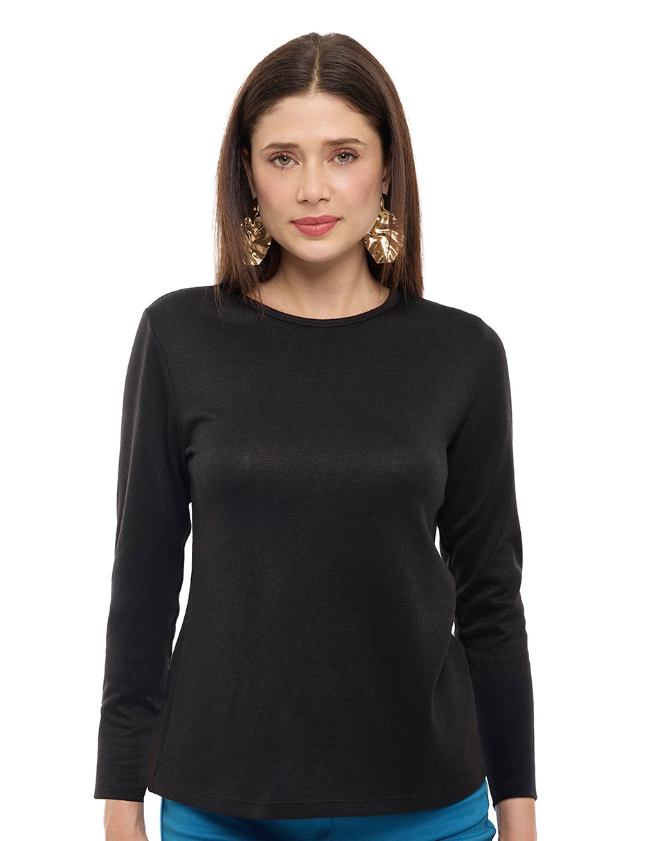 Blusa manga larga para mujer