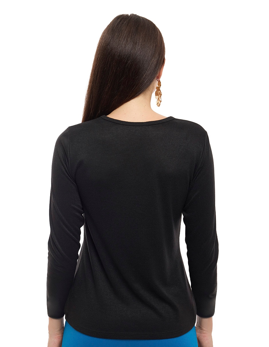 Blusa manga larga para mujer 4
