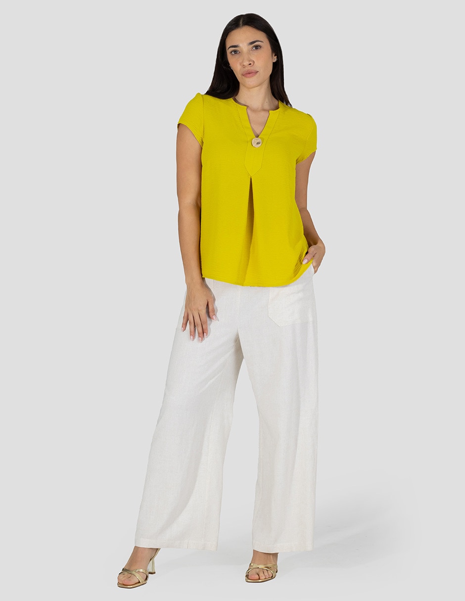 Blusa manga corta para mujer